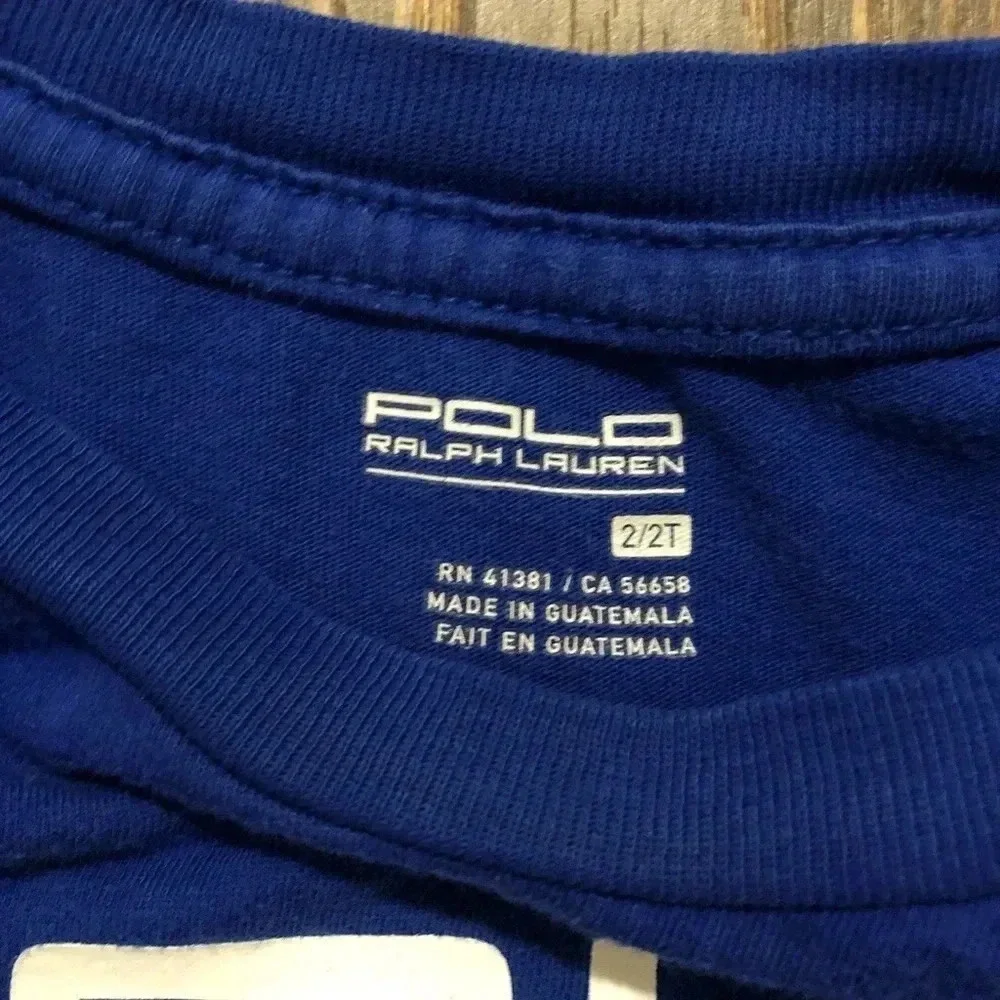 Polo Sport Toddler Blue Graphic T-Shirt Size 2T Preowned Great Condition